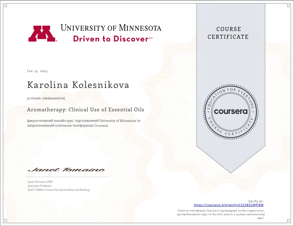 Coursera Aromatherapy